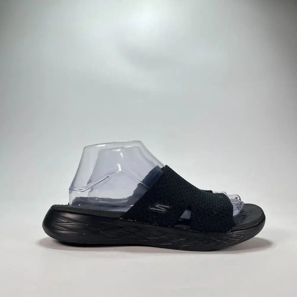 Skechers On-The-Go 600 Black Walking Slip On Sandals 140169 Women’s Size 9